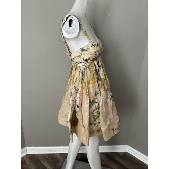 Zimmermann Coaster Floral Print Ruched Mini Dress - Picture 5 of 7